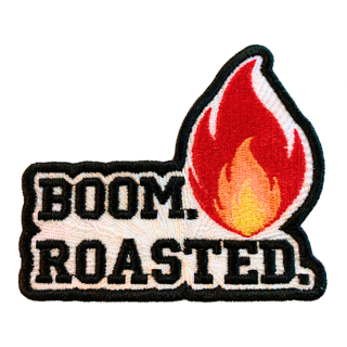 Boom Roasted Iron On Patch